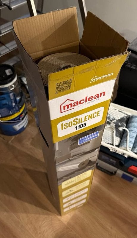Mac Lean IsoSilence ondervloer 6,5m2 + aluminiumtape, Minder dan 4 cm, Overige materialen, Zo goed als nieuw, Vloerisolatie
