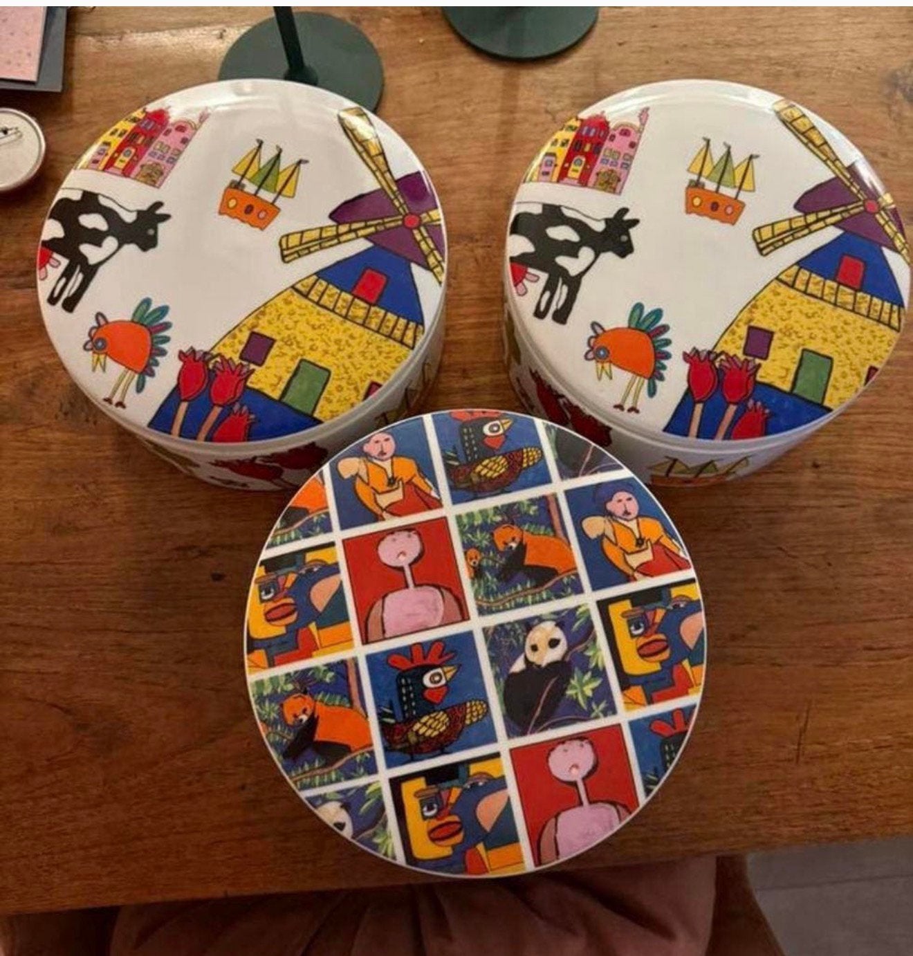 Schoonhoven koektrommel keramiek kunst servies trommel, Ophalen, Nieuw, Keramiek, Overige stijlen