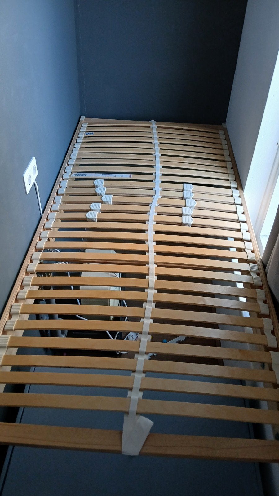 Eenpersoons lattenbodem 90x200cm met verstelbare hardheid, Ophalen, 90 cm, Eenpersoons, 200 cm