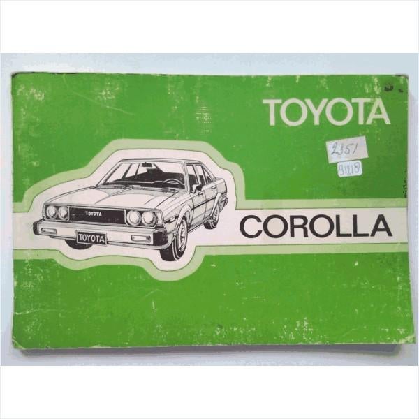 Toyota Corolla Instructieboekje 1980 #1 Nederlands, Ophalen of Verzenden