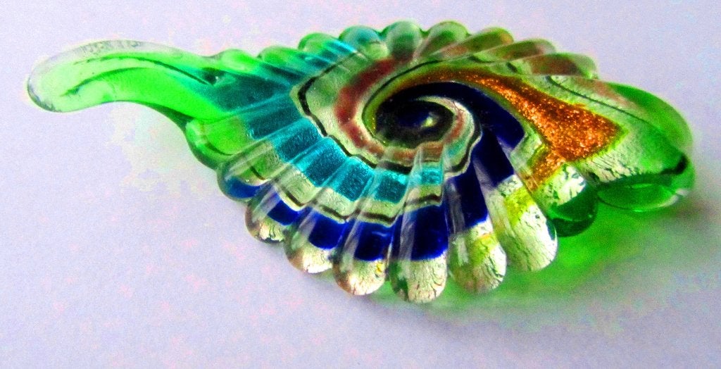 prachtige grote vintage dubbelzijdige Murano hanger, Verzenden, Zo goed als nieuw, Glas of Kristal