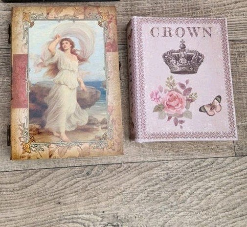 Decoratieve Opbergdozen Set - Vintage Stijl, Huis en Inrichting, Minder dan 50 cm, Gebruikt, Overige materialen, Minder dan 50 cm