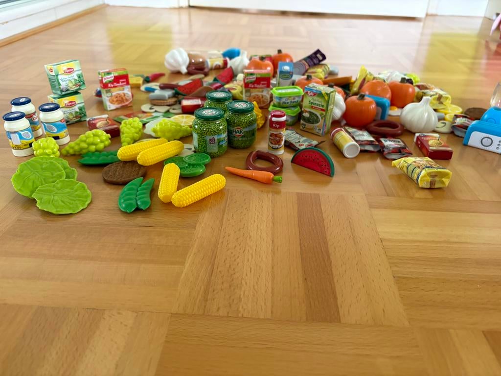Grote collectie Albert Heijn mini's voor speelgoedwinkeltje, Kinderen en Baby's, Ophalen of Verzenden, Gebruikt, Jongen of Meisje