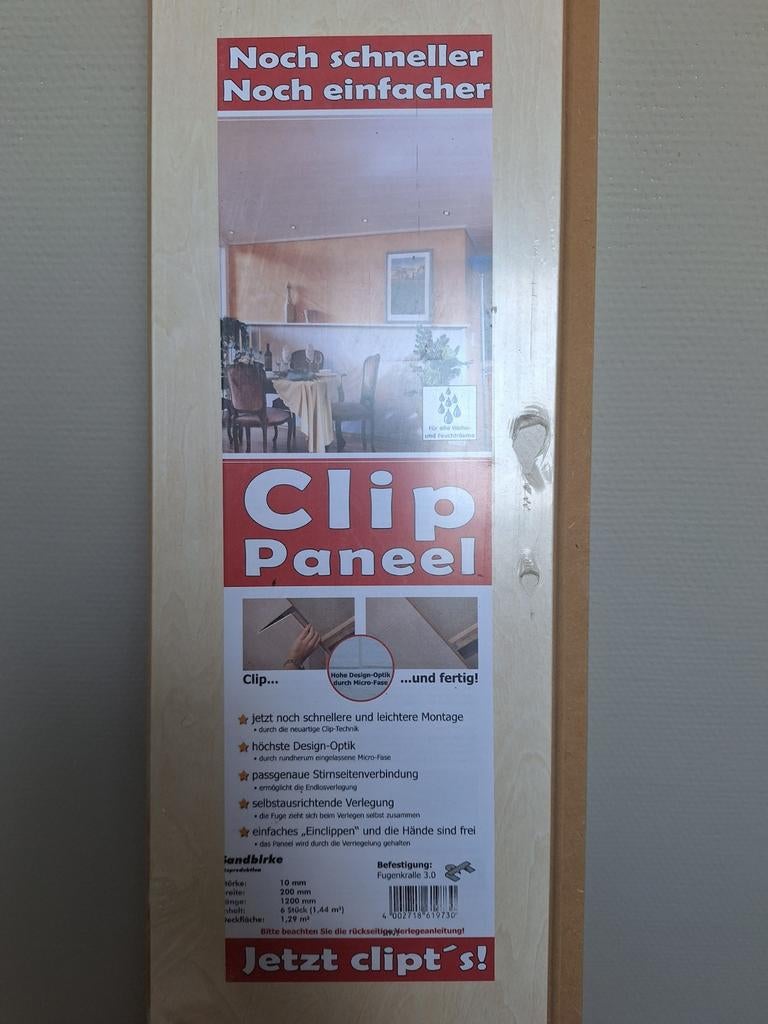 MDF Plafondpanelen - Clip Paneel - Sandbirke 20.64 m², Ophalen, Nieuw, Hout, Minder dan 20 mm