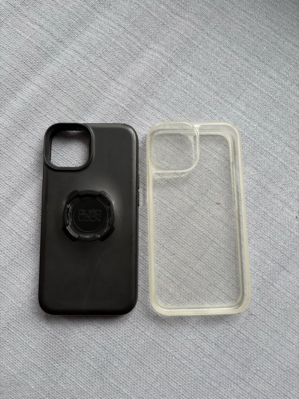 Quad Lock hoesje met regenhoes voor iPhone 14, Kunststof, Zwart, Waterdicht, IPhone 14