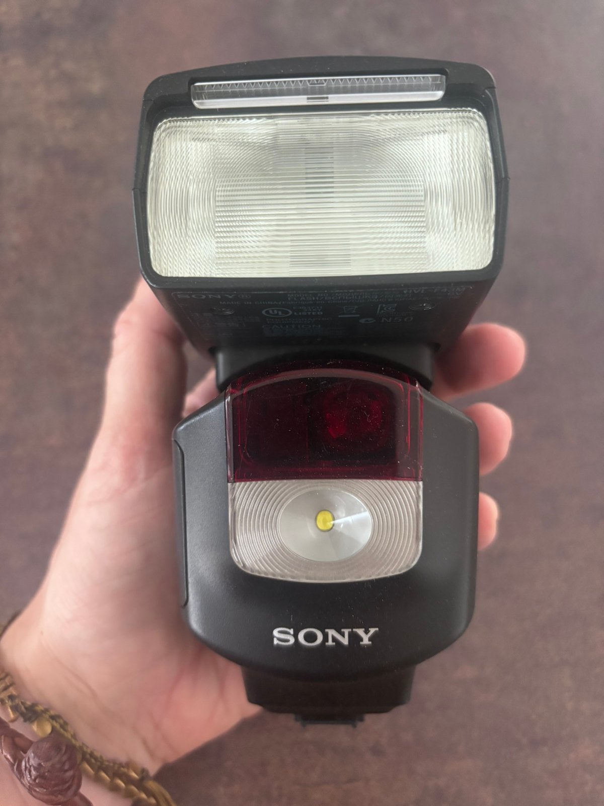 Sony HVL-F43M Externe Cameraflitser – Origineel Sony, Ophalen of Verzenden, Zo goed als nieuw, Overige merken