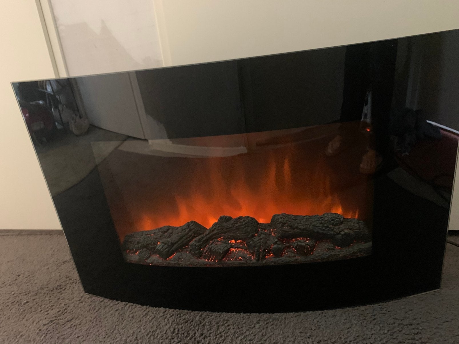Sier/sfeerhaard met verwarming, Ophalen, Gebruikt, Vrijstaande haard, Elektrische haard
