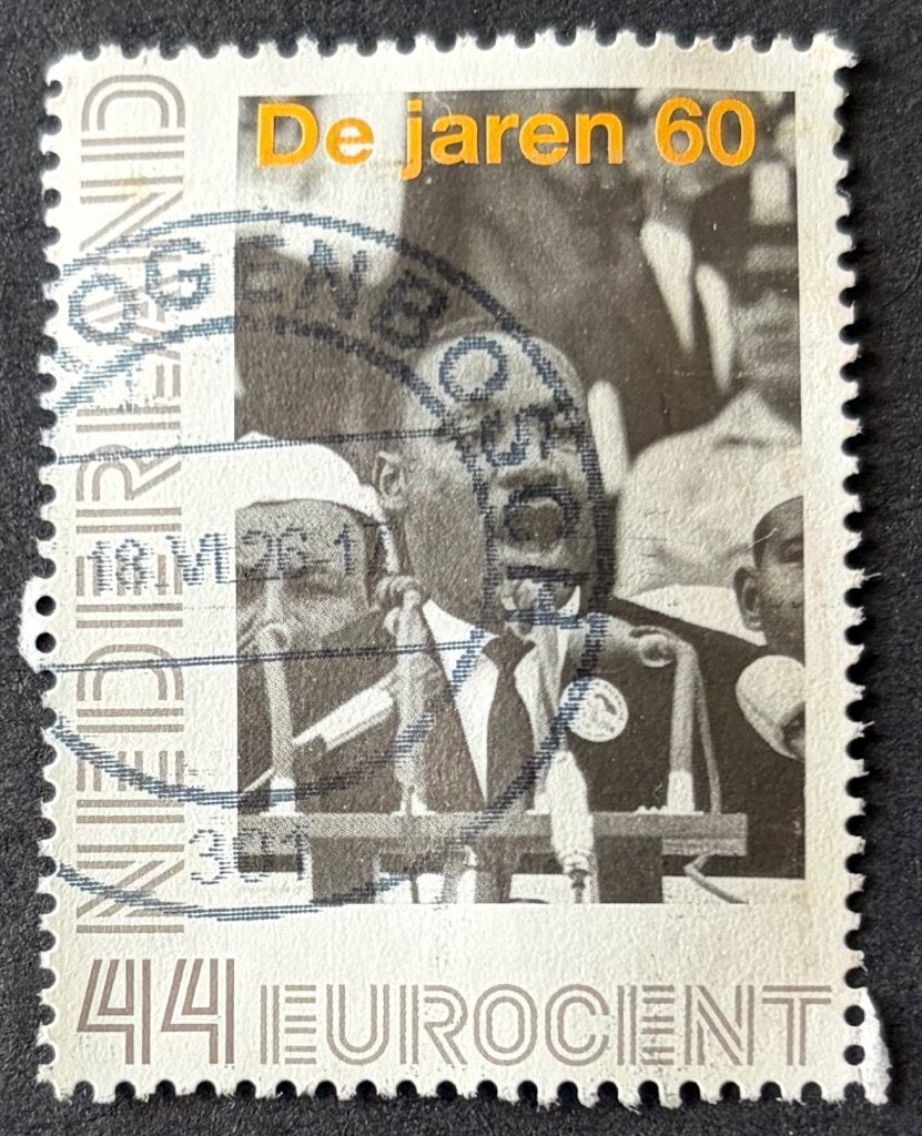 Persoonlijke postzegel Martin Luther King jaren zestig, Ophalen of Verzenden, Na 1940, Gestempeld
