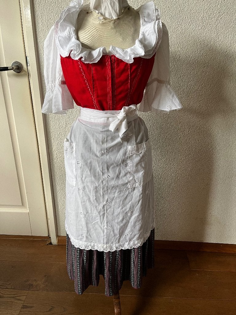 Klassieke Handgemaakt Dirdl met blouse en schort 40/42 nr47, Kleding | Dames, Carnavalskleding en Feestkleding, Maat 38/40 (M)