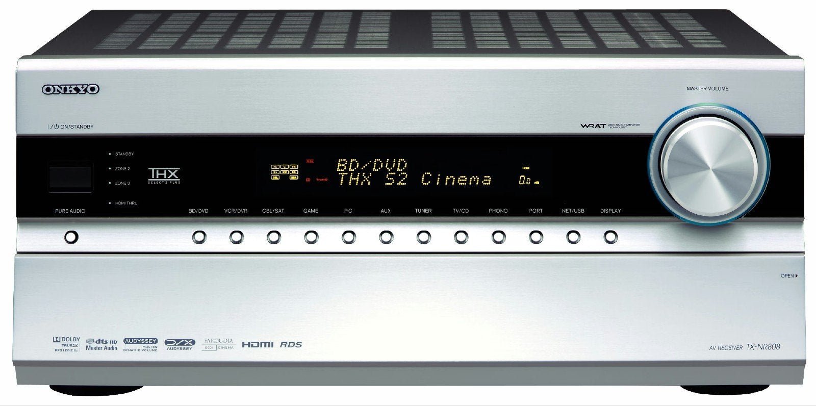 Onkyo TX-NR808 Receiver - 7.1 kanalen, 180W, HDMI, Bluetooth, Ophalen of Verzenden, 120 watt of meer, Onkyo