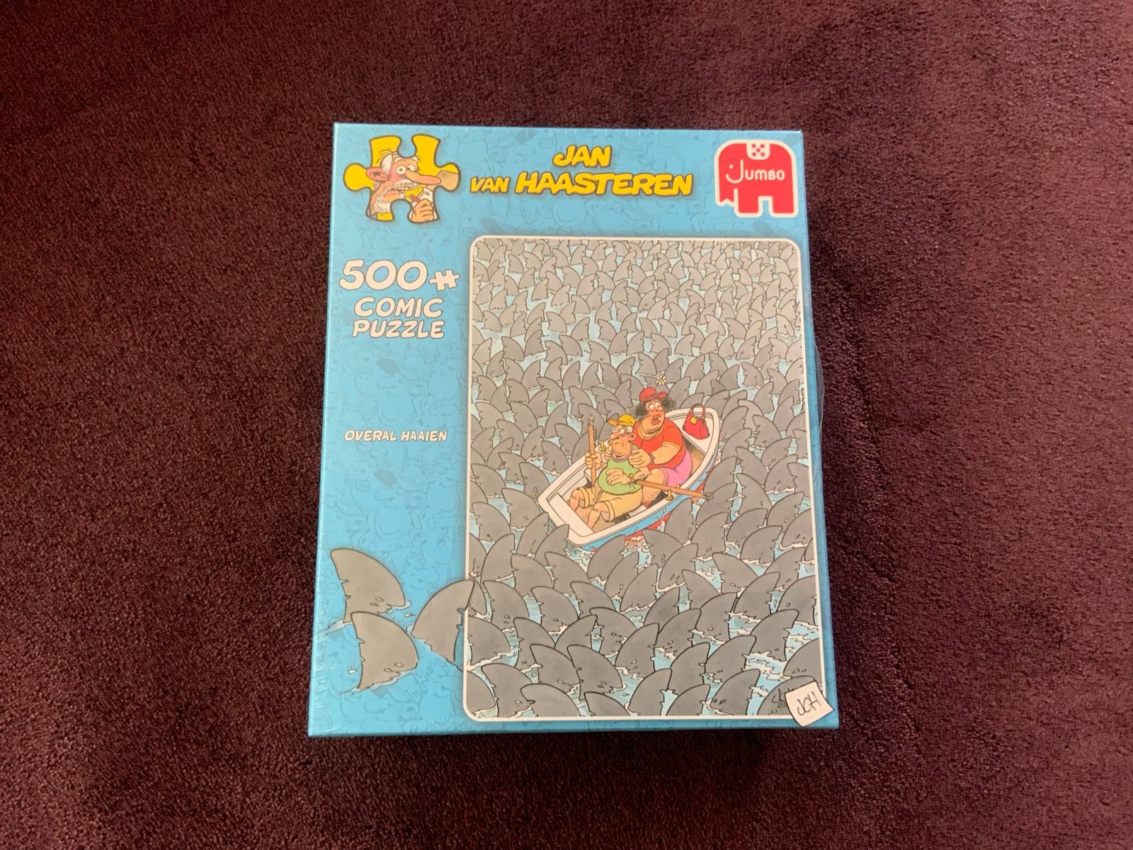 Jan van Haasteren 500+ Comic Puzzel - Overal Haaien, Hobby en Vrije tijd, Ophalen of Verzenden, Minder dan 500 stukjes, Nieuw
