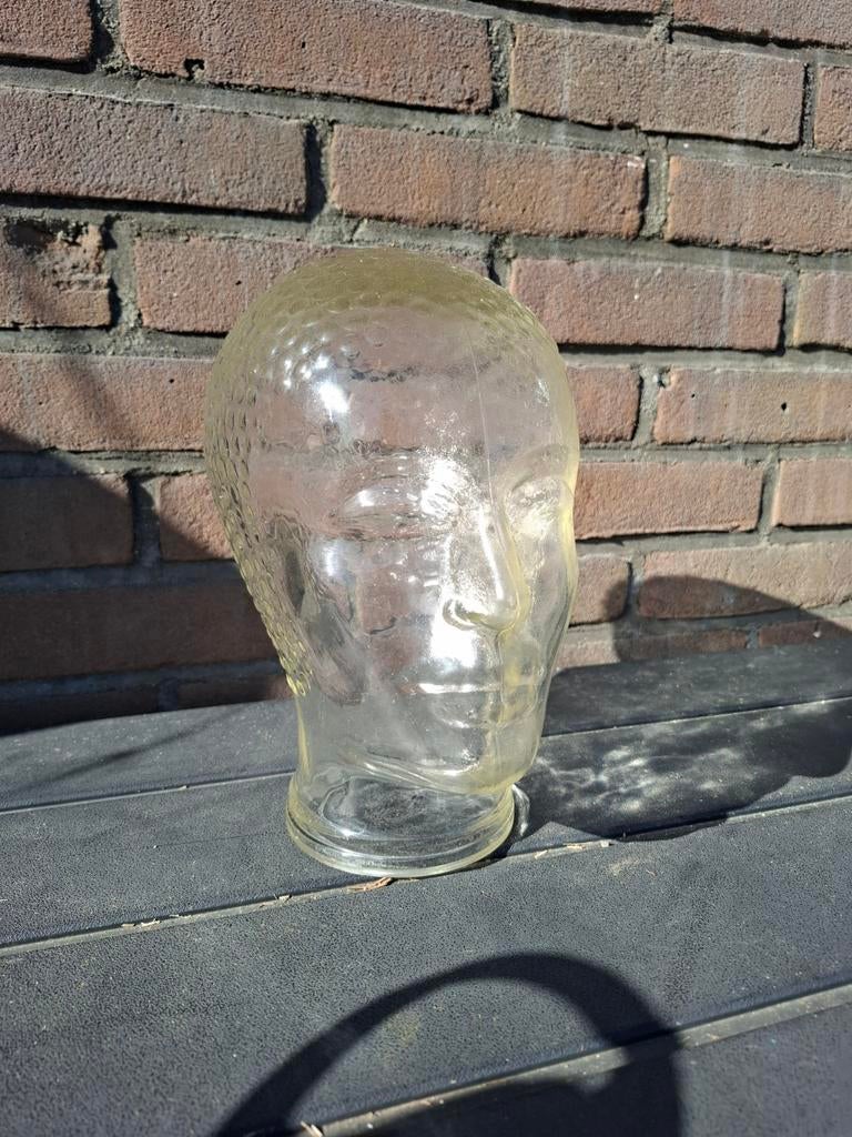 Glazen koptelefoon hoofd vintage, Ophalen of Verzenden