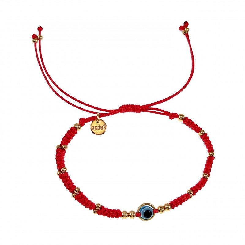 Handgemaakt Armband Turks Oog Verguld RVS Unisex Macramé, Staal, Birgitta-Gracht 33, 6465 EL Kerkrade, Nederland, Verzenden, Nieuw