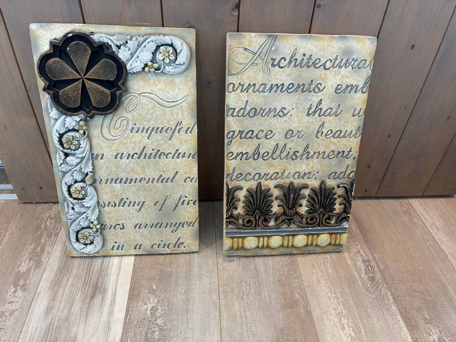 Decoratieve gipsen schilderijen met architecturale motieven, 50 – 75, Minder dan 50 cm, Gebruikt, Ophalen of Verzenden