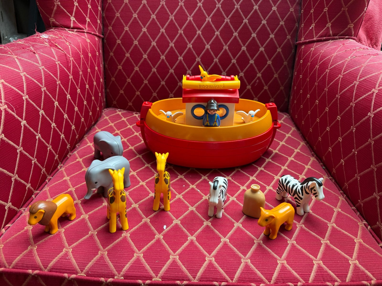 Playmobil Arc van Noach met Dieren, Gebruikt, Complete set, 1.2.3, Ophalen of Verzenden