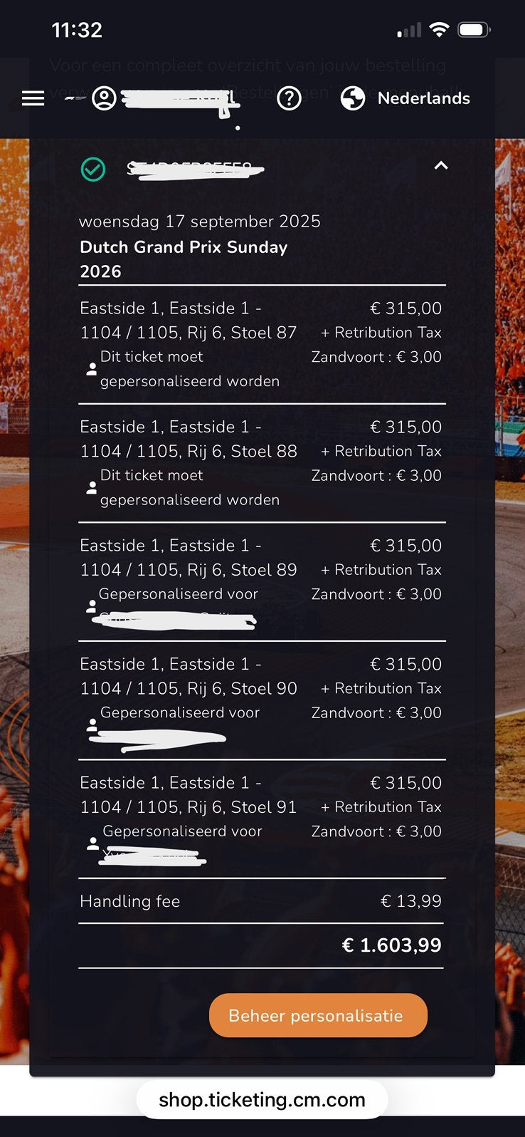 2 Tickets Dutch GP F1 Zandvoort - ZONDAG, Tickets en Kaartjes, Twee personen, Augustus