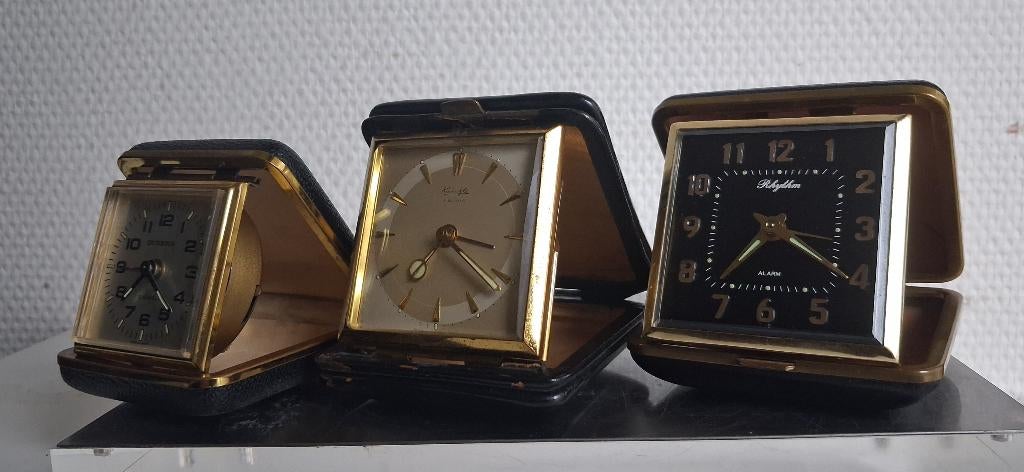 Reiswekker Kienzle Junghans Dugena Rhythm klok reis wekker, Ophalen of Verzenden