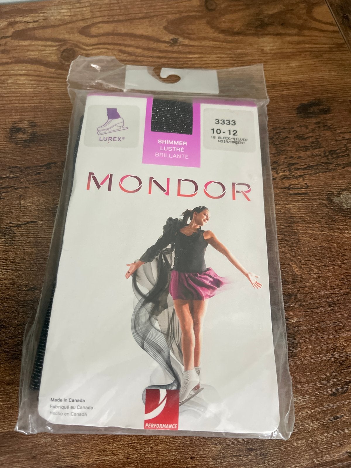 Mondor Shimmer Panty 3333 Zwart/Zilver Maat 10-12, Kleding | Dames, Ophalen, Zwart, Nieuw, Overige maten