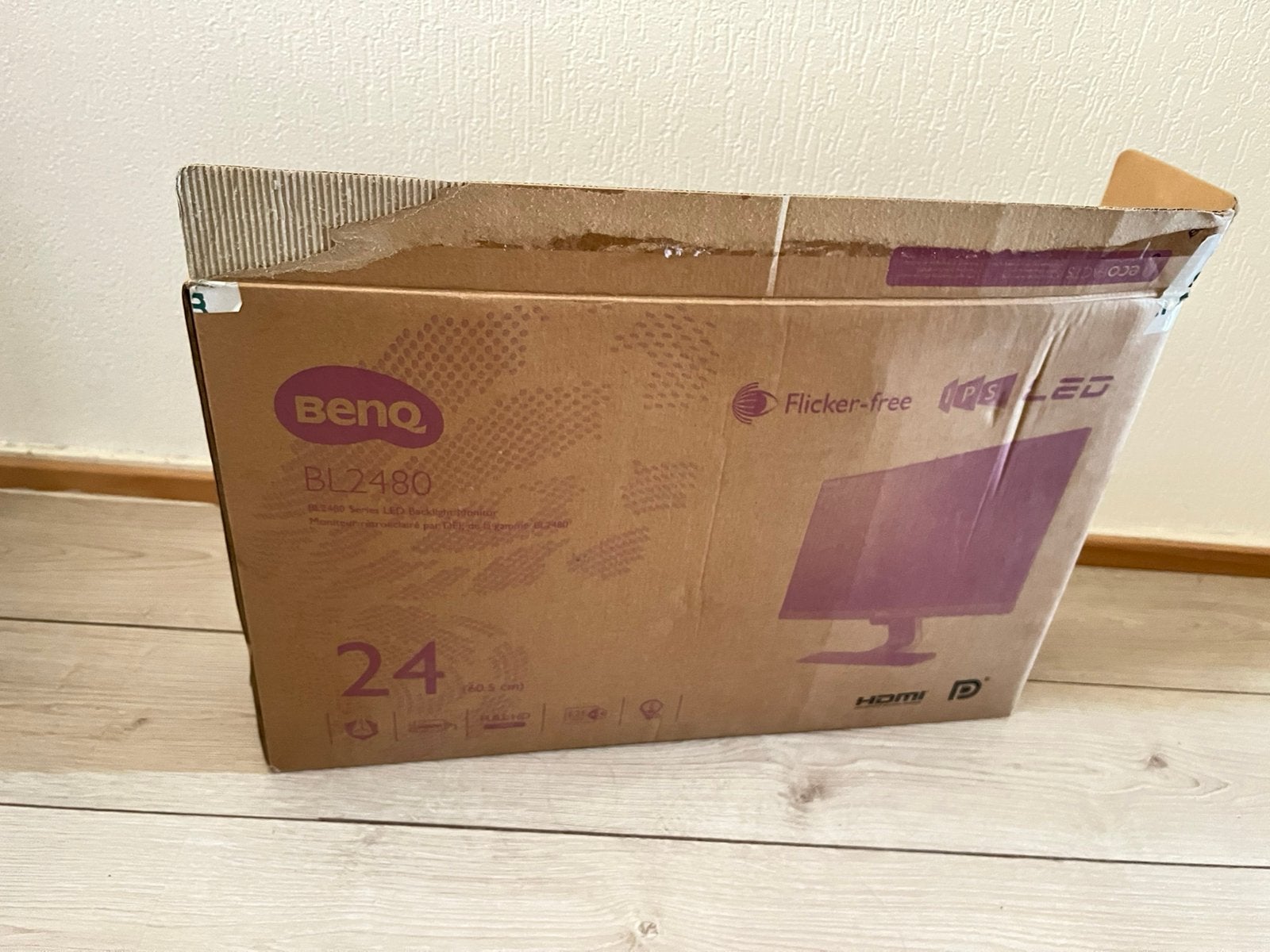 Benq monitor 24 inch full hd, Computers en Software, Monitoren, 3 tot 5 ms, Full HD, Zo goed als nieuw, Ingebouwde speakers