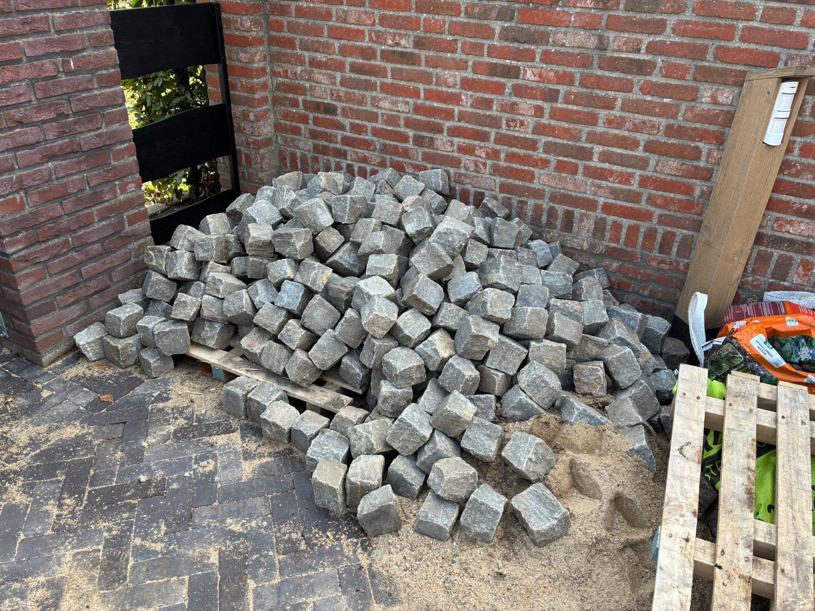 Klinkers kinderkopjes natuursteen, Tuin en Terras, Ophalen, Zo goed als nieuw, Natuursteen, Overige typen