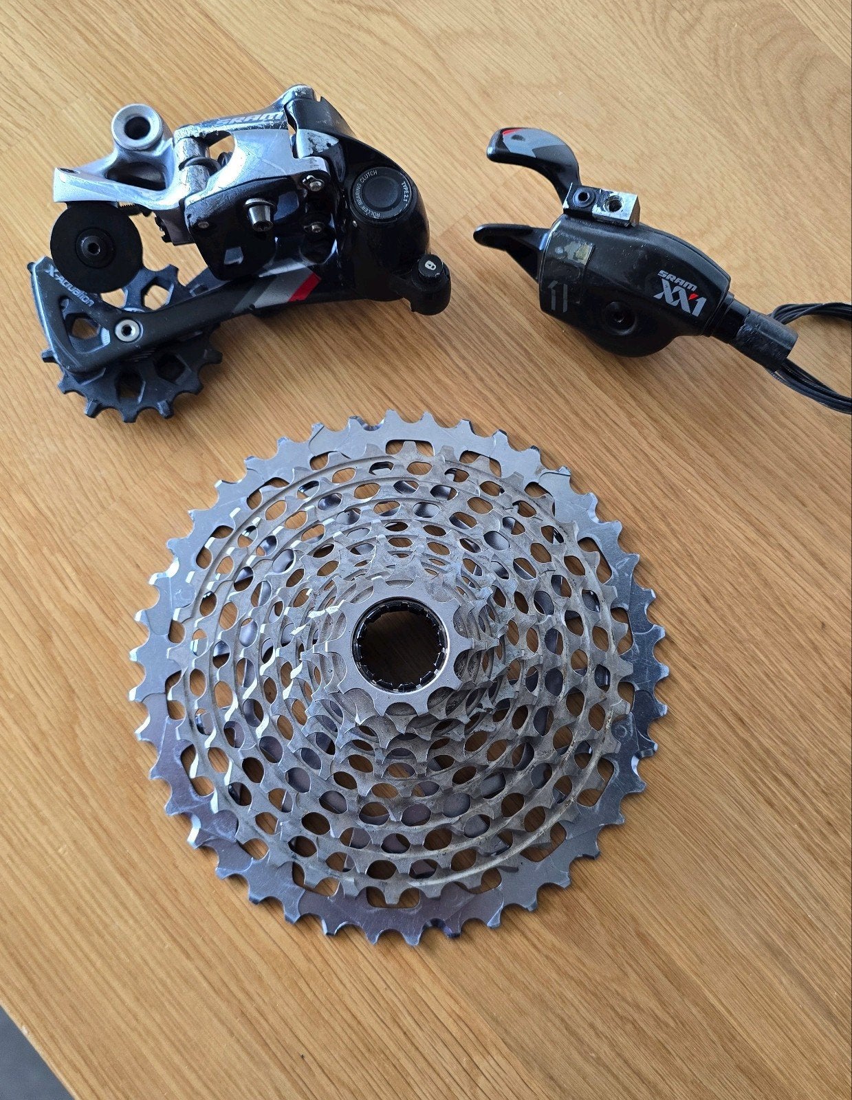 Sram XX1 11s groupset/ Cassette, carbon shifter,  derailleur, Fietsen en Brommers, Ophalen of Verzenden, Zo goed als nieuw, SRAM