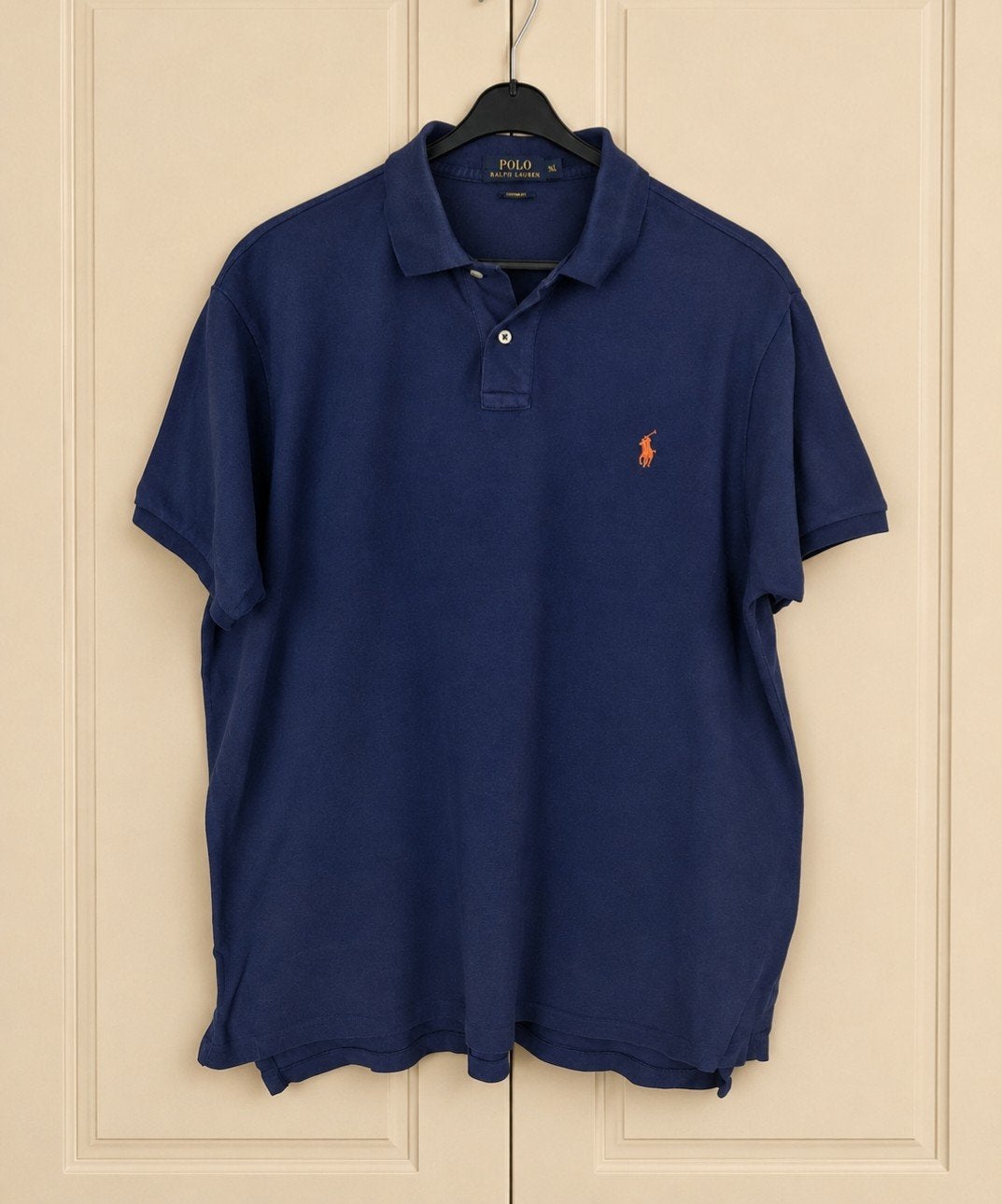 Ralph Lauren Polo Shirt XL Donkerblauw Oranje, Ralph Lauren Polo, Blauw, Maat 56/58 (XL), Ophalen of Verzenden