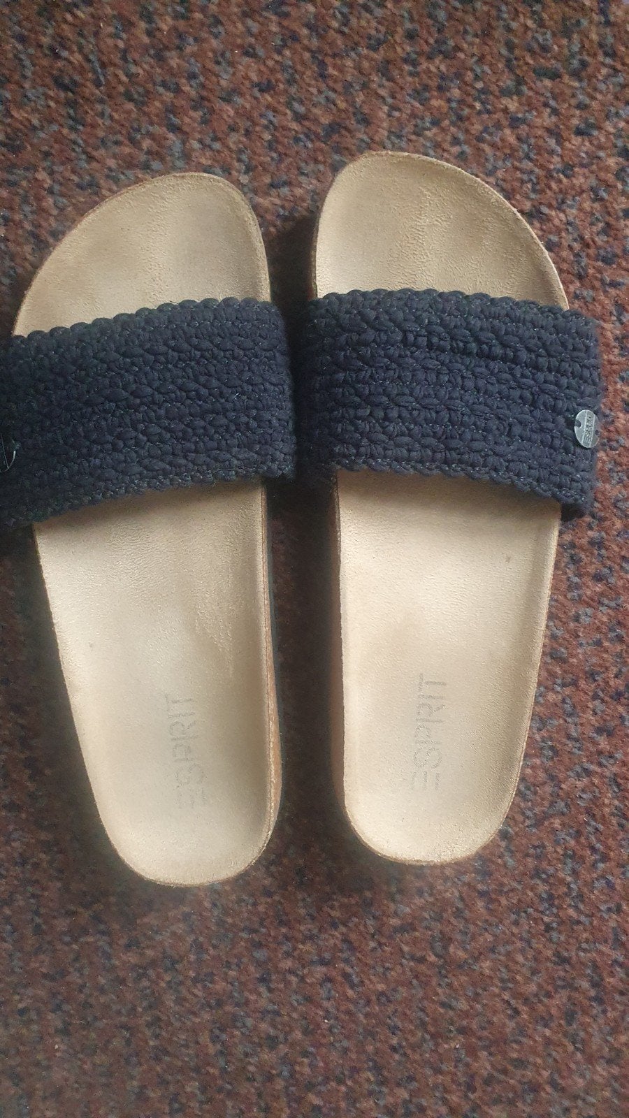 Esprit slippers maat 39, Slippers, Zwart, Ophalen of Verzenden, Zo goed als nieuw