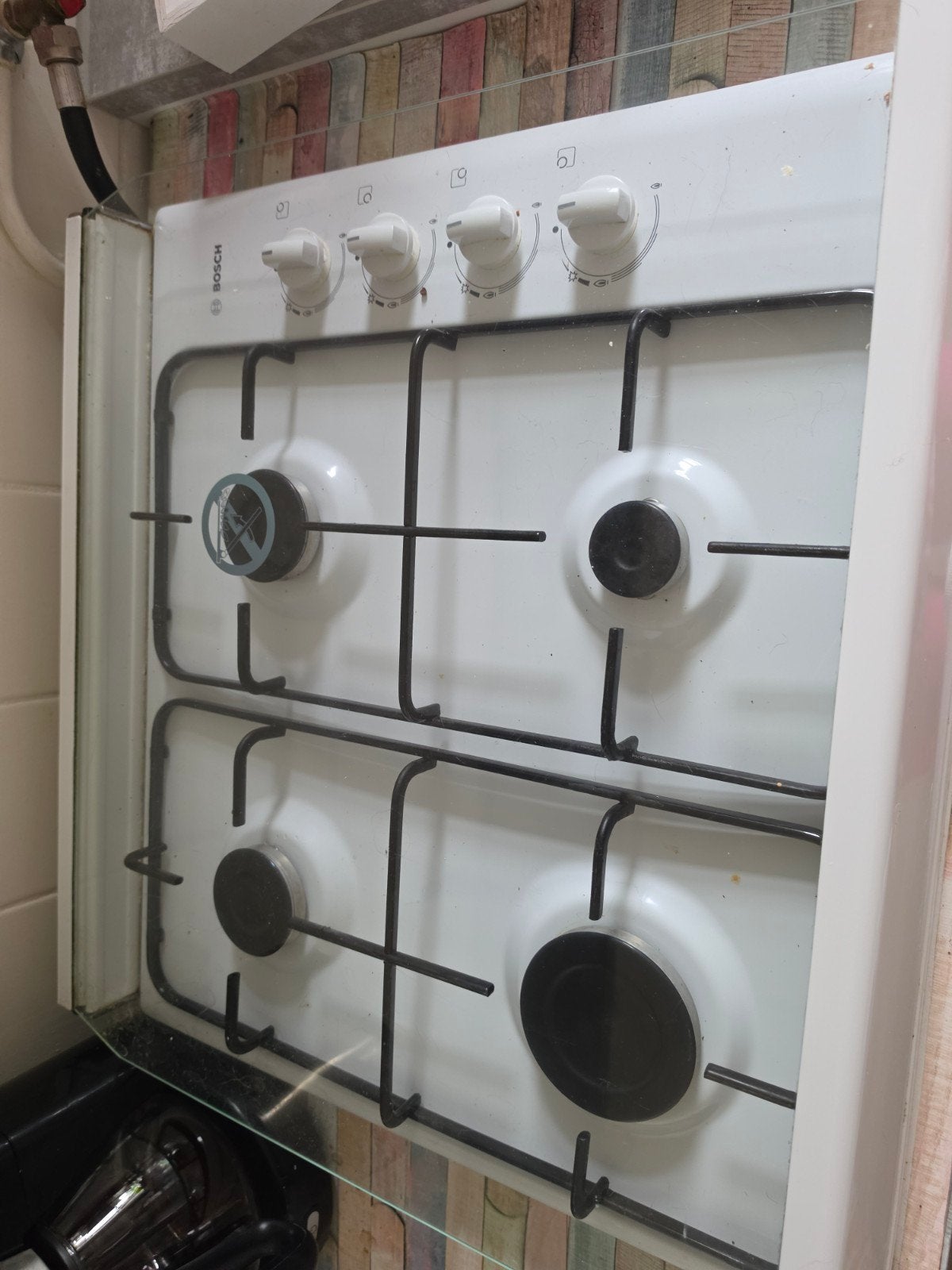 Bosch gastoestel 4 pits met gasslang, Witgoed en Apparatuur, Fornuizen, Ophalen, Gebruikt, 4 kookzones, Gas