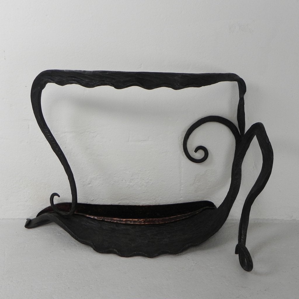 Art Nouveau paraplustandaard in staal en koper, jaren 20, -, -, Ophalen of Verzenden, Metaal