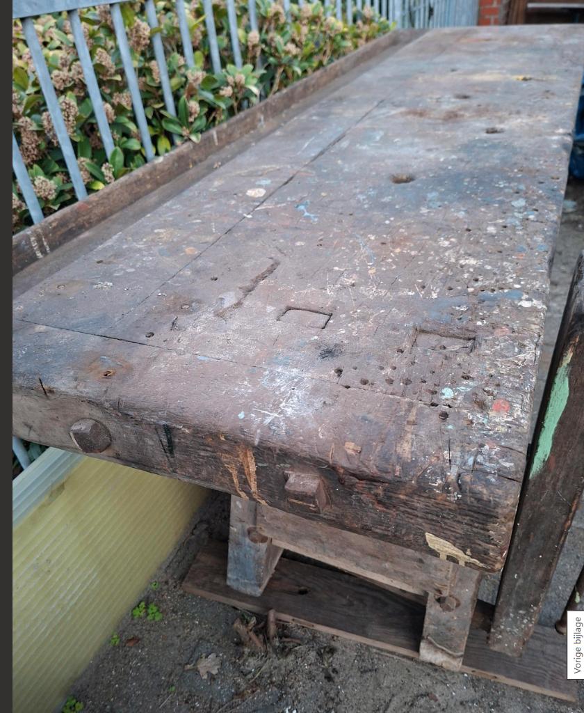WERKBANK, Doe-het-zelf en Verbouw, Ophalen, Gebruikt, 170 cm of meer, Bankschroef