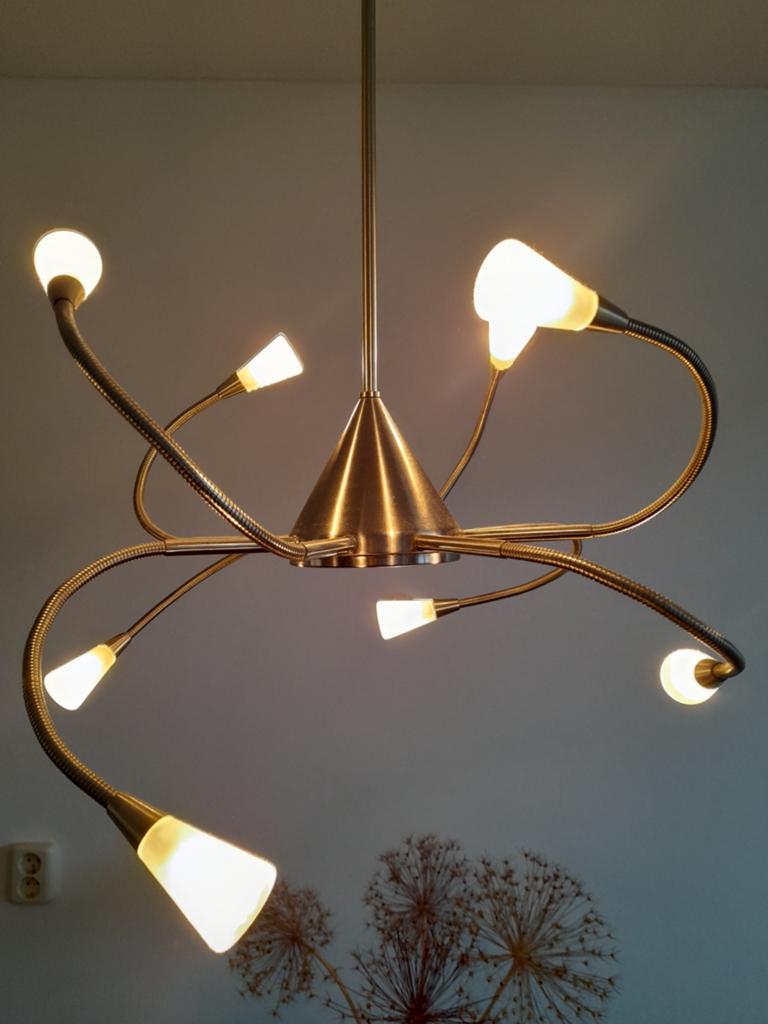 Ikea plafondlamp met 8 flexibele armen, Modern, Flexibel, Gebruikt, 50 tot 75 cm, Ophalen of Verzenden