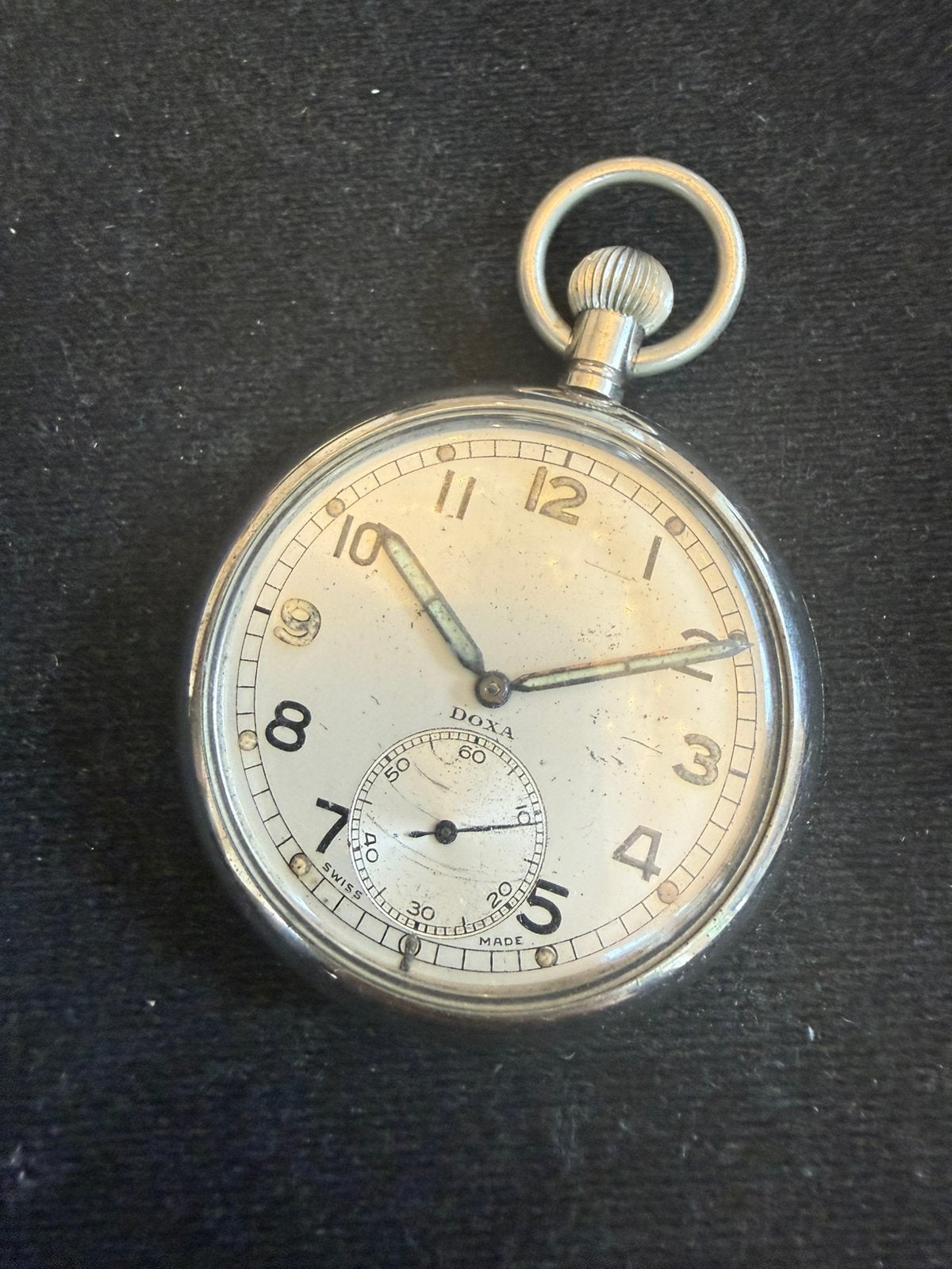 Doxa militait zakhorloge ww2, Ophalen of Verzenden, Staal, Overige merken