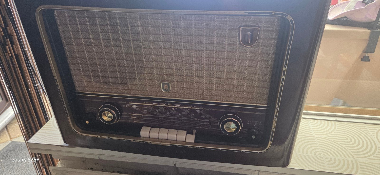 Vintage Philips buizenradio - Decoratief object, Ophalen of Verzenden, Gebruikt, Radio