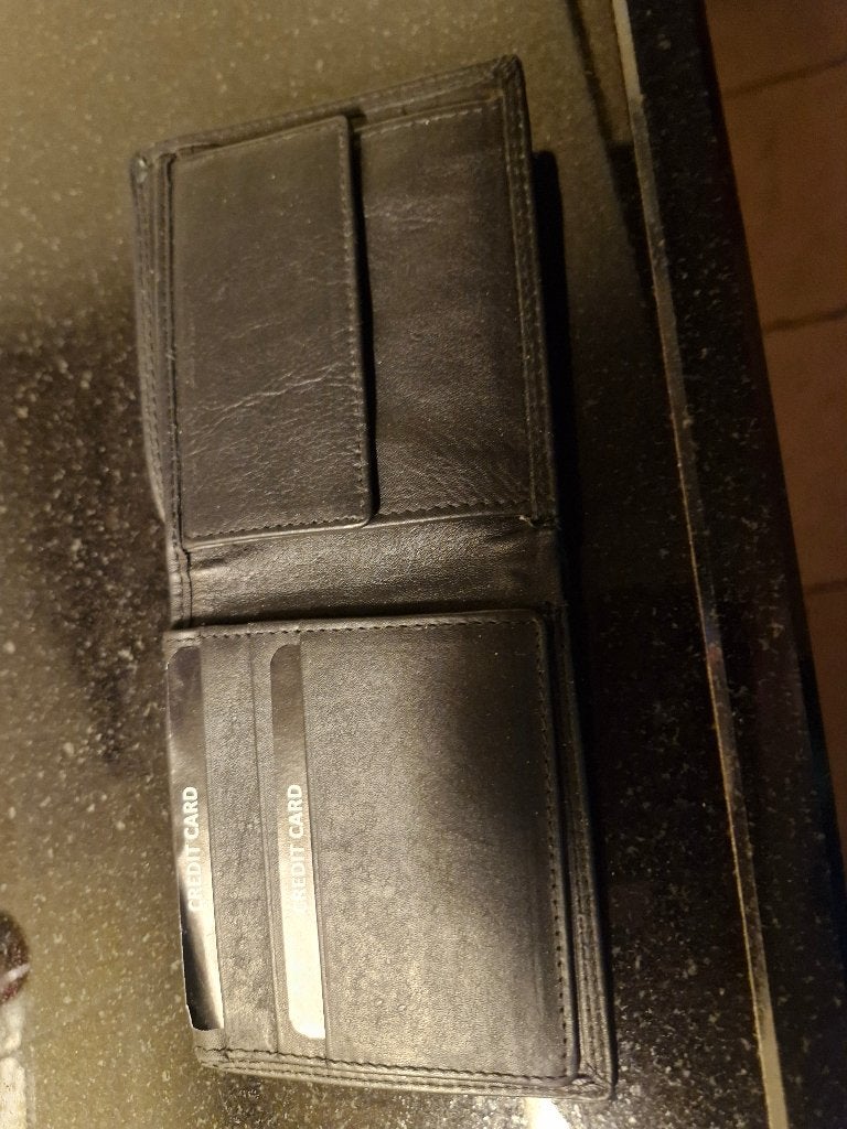 Te koop  Heren portomonnee, Zwart, Nieuw, Leer, Ophalen