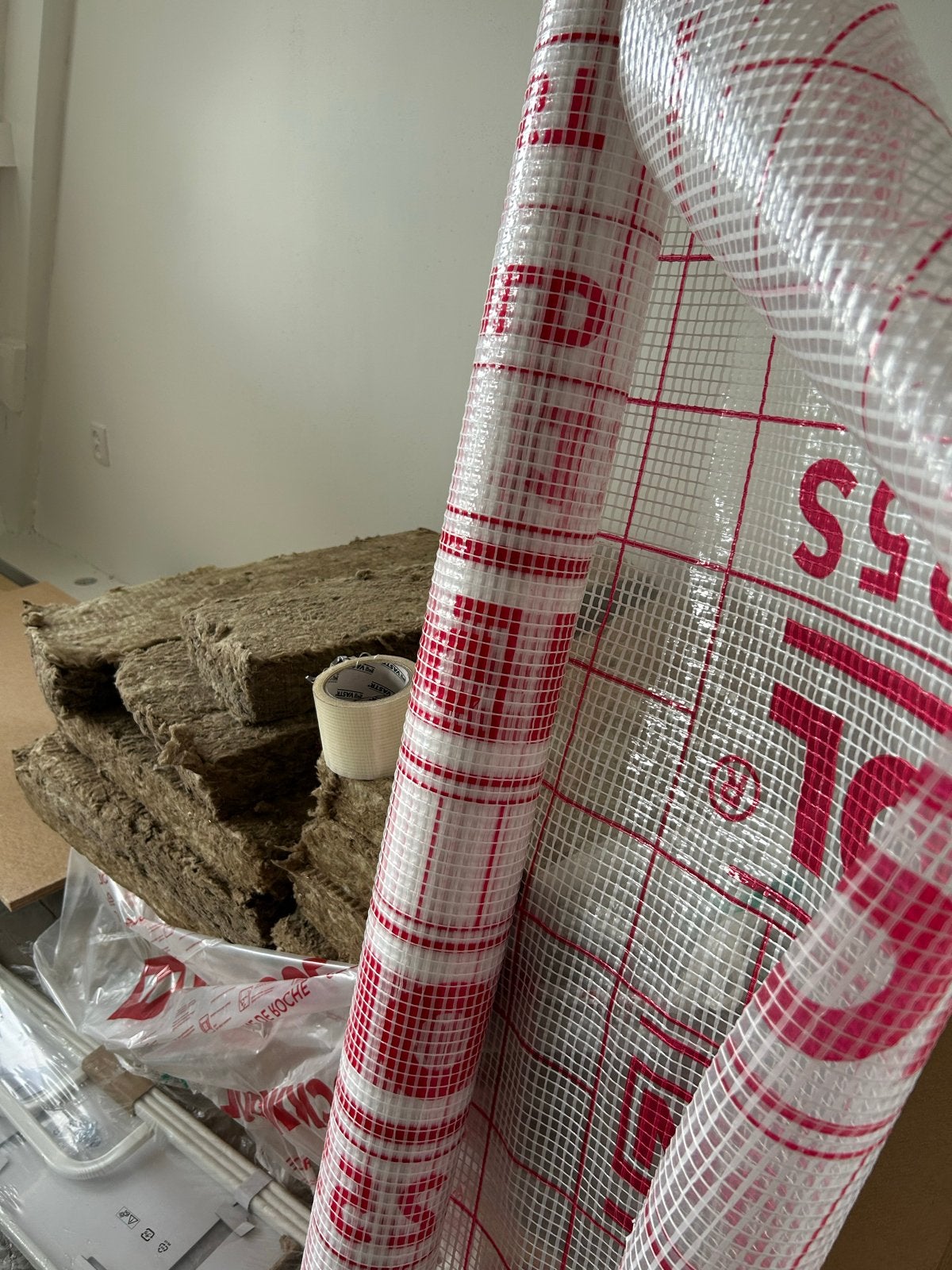 Steenwol isolatieplaten en damp-open folie, Ophalen, Steenwol, 5 tot 10 m², Zo goed als nieuw