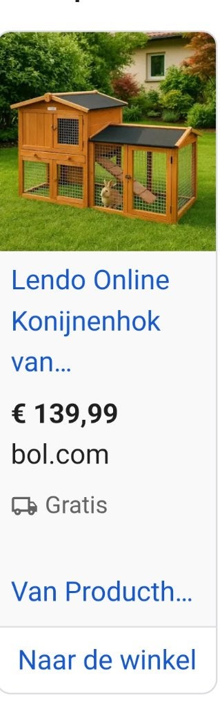 Konijnenhok nieuw, Ophalen, 110 cm of meer, Nieuw, 90 cm of meer