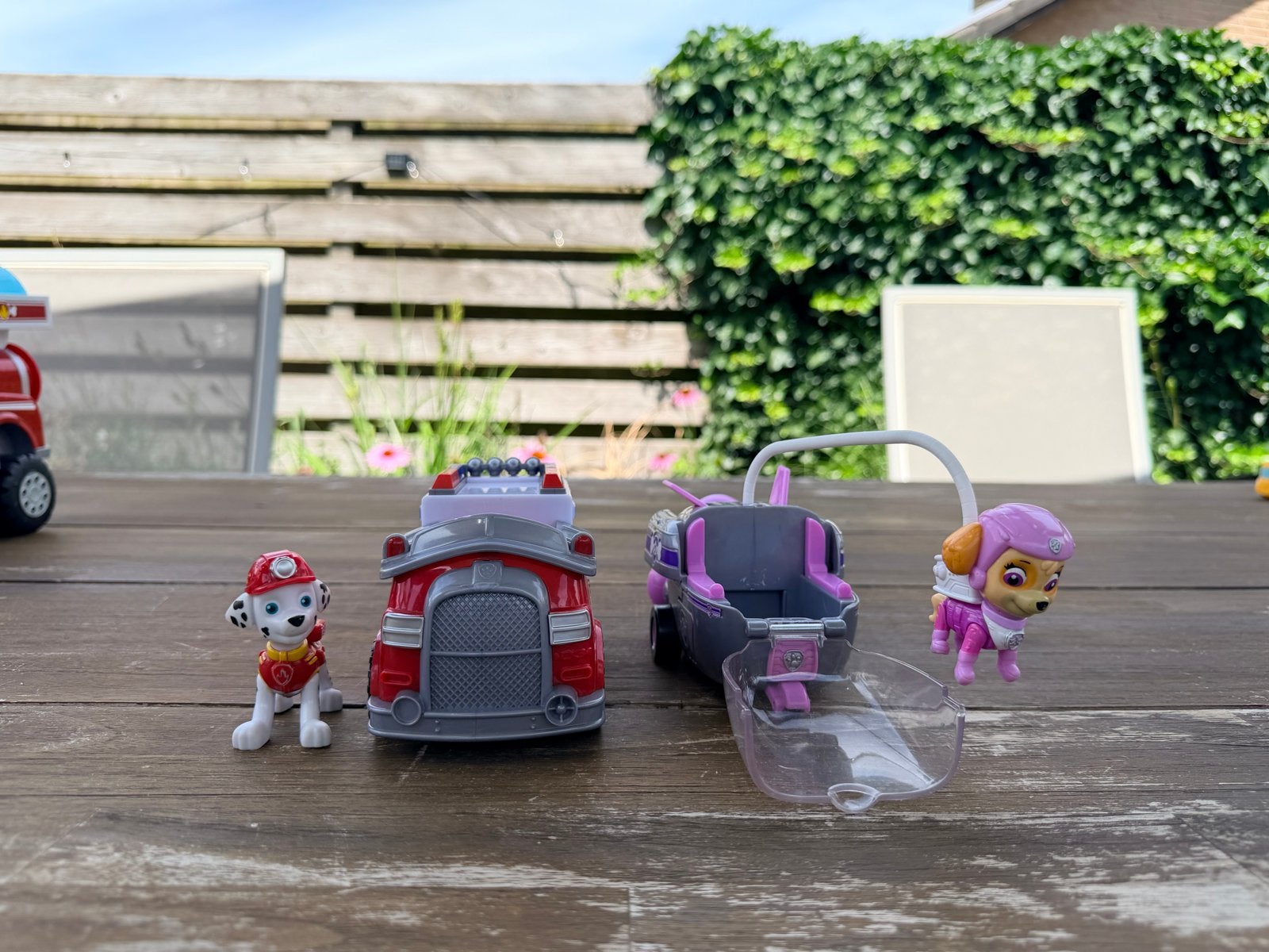 Paw Patrol speelset: Marshall en Skye voertuigen, Ophalen of Verzenden, Gebruikt, Jongen of Meisje