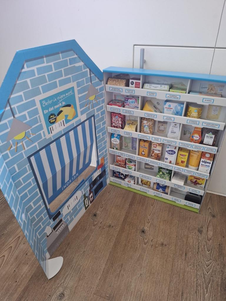 Albert Heijn speelgoedwinkel met boodschappen en geld, Ophalen, Zo goed als nieuw, Jongen of Meisje