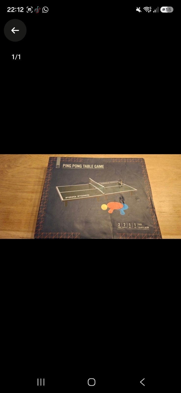 Mini Ping Pong Tafel Spel - Compact Tafeltennis, Ophalen, Zo goed als nieuw, Tafel Indoor