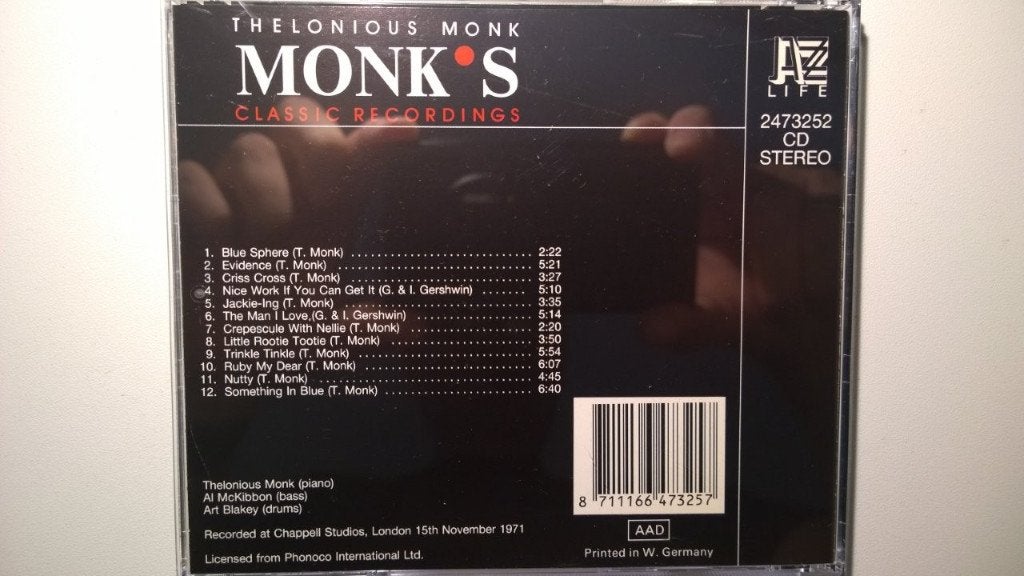 Thelonious Monk - Monk's Classic Recordings, Ophalen of Verzenden, Zo goed als nieuw, Jazz, Album