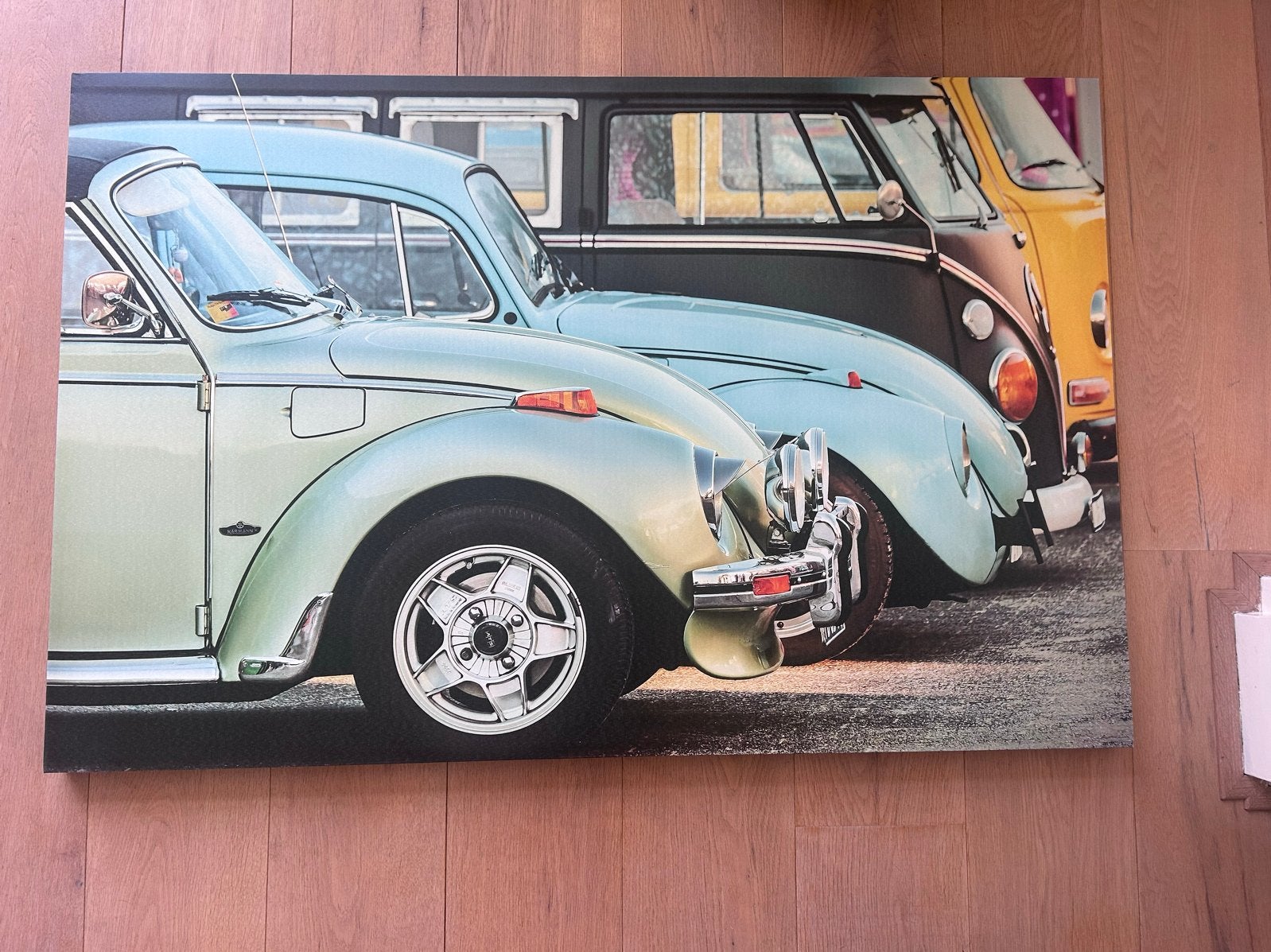 Canvas schilderij met klassieke auto's, Ophalen, 50 – 75, Gebruikt, Schilderij