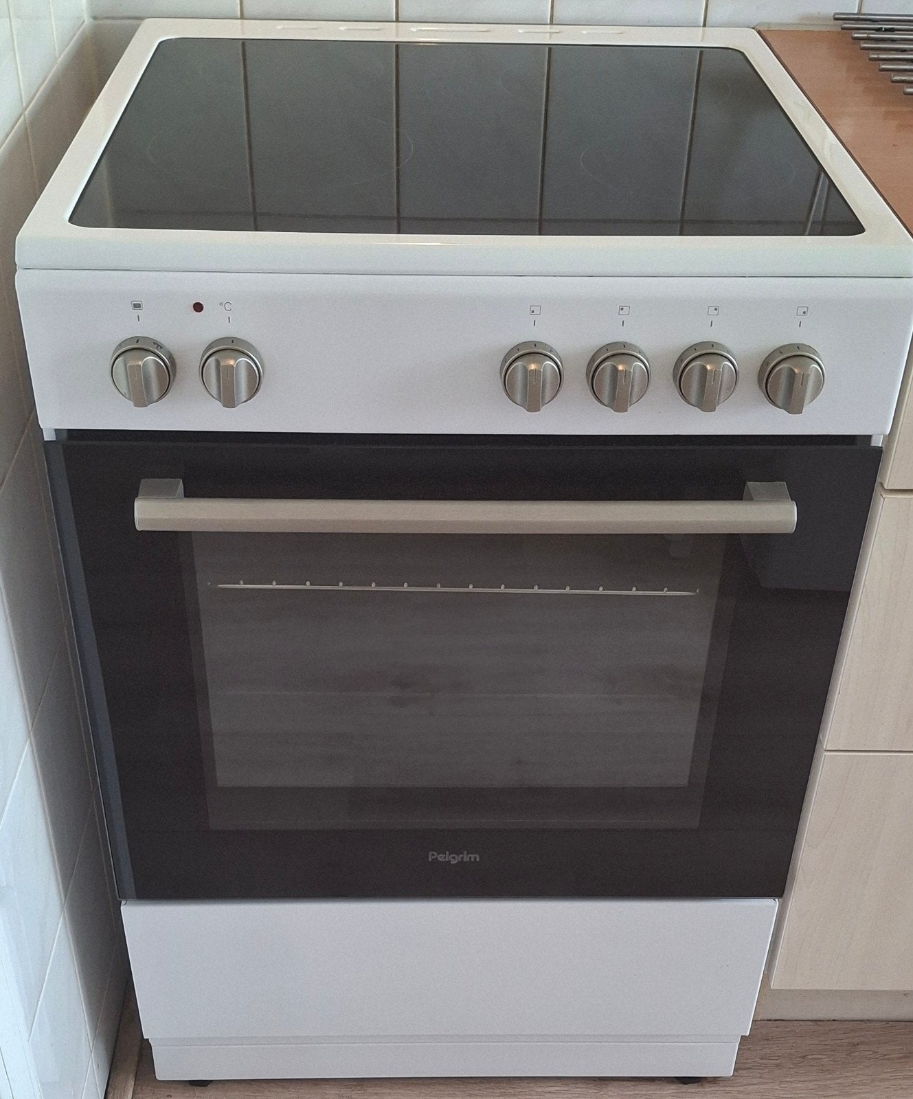 Als nieuw Pelgrim pfi7160wit inductie fornuis, Ophalen, Grill, 4 kookzones, Zo goed als nieuw