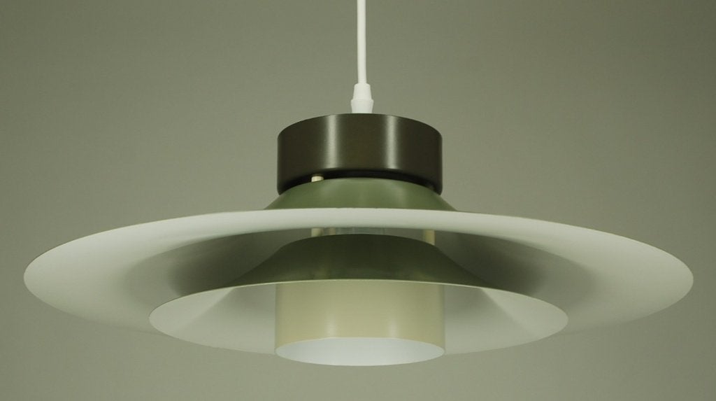 Vintage 1980's Deense hanglamp - 195 euro, Gebruikt, Vintage MCM, Minder dan 50 cm, Vintage MCM