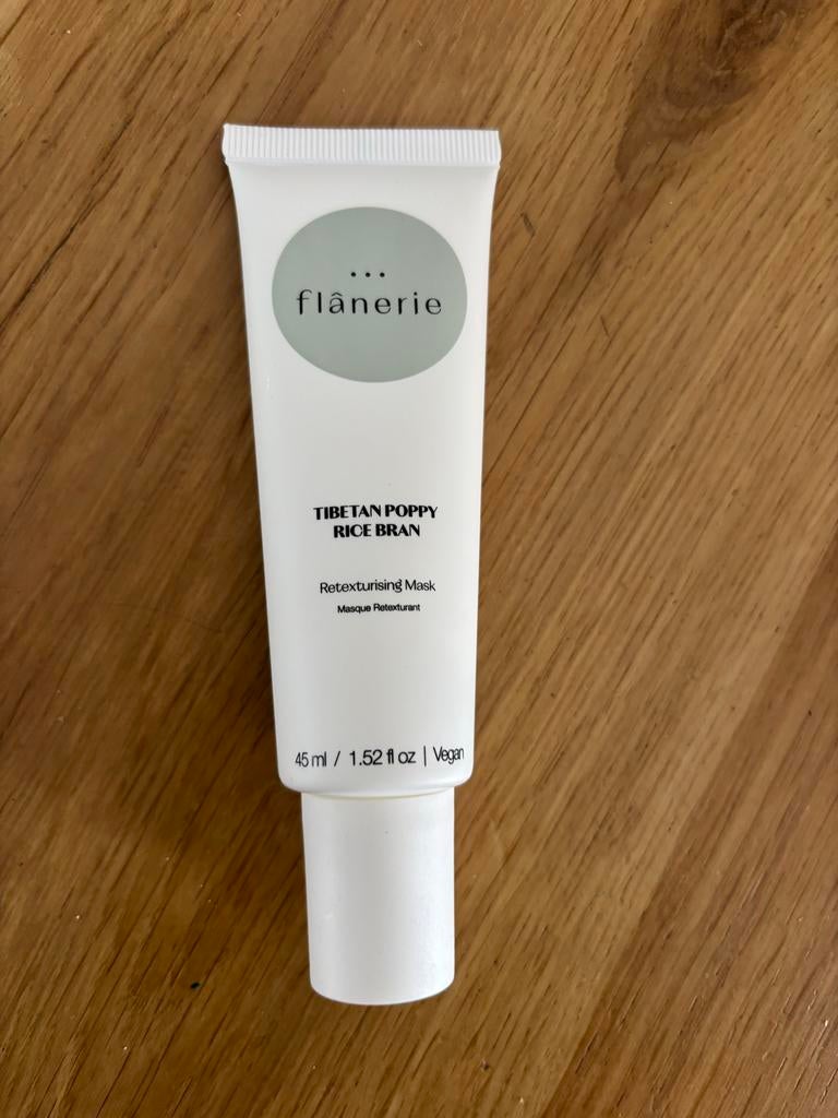 Flânerie Tibetan Poppy Rice Bran Retexturising Mask, Ophalen of Verzenden, Nieuw, Gehele gezicht, Reiniging