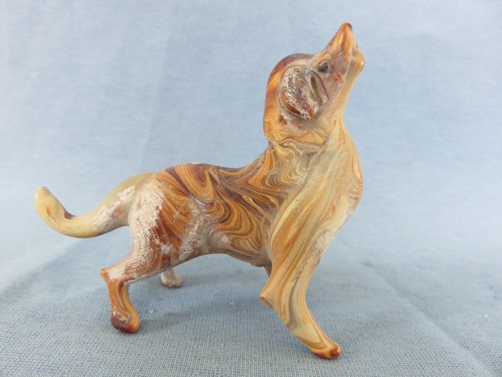 Hond in meerkleurig en massief glas - 20e eeuw, Antiek en Kunst, Antiek | Glas en Kristal, Ophalen of Verzenden