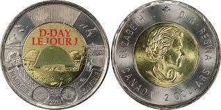 Canada - 2 Dollar 2020 - Color D-Day - circulated, Ophalen of Verzenden, Noord-Amerika, Losse munt