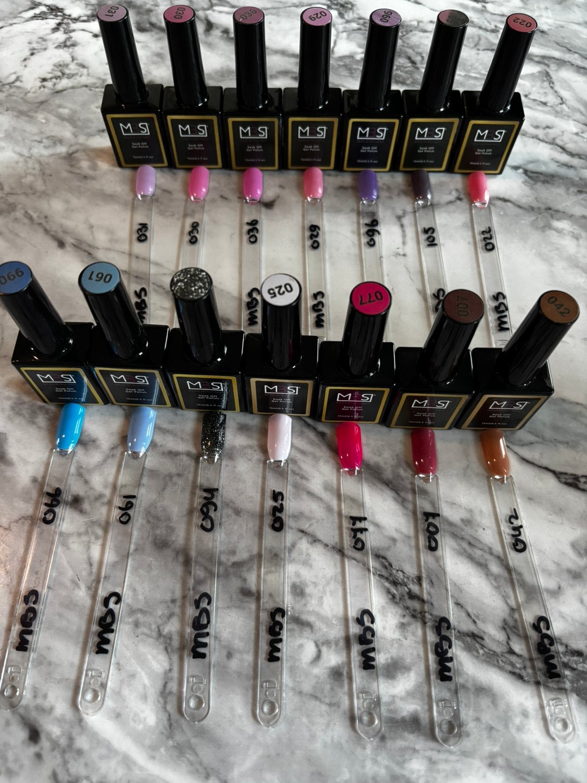 Gellak set MBS, Overige kleuren, Ophalen of Verzenden, Zo goed als nieuw, Handen en Nagels