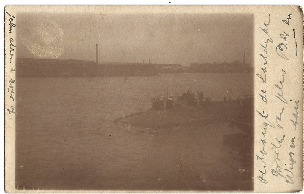 Amsterdam, Fotokaart. Vertrek naar Indië (Amsterdam Batavia), Verzenden, 1920 tot 1940, Gelopen, Noord-Holland