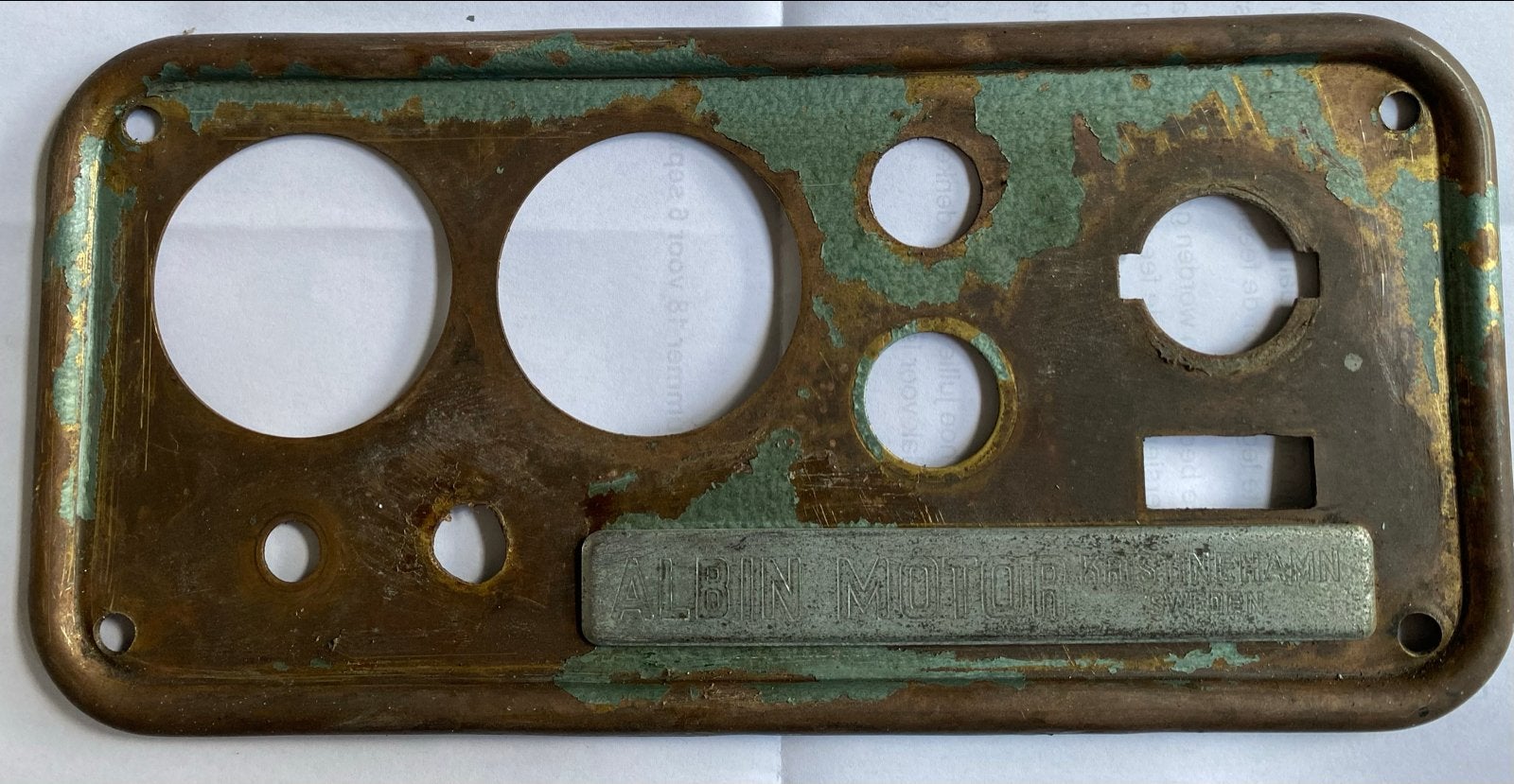 Albin Motor Dashboard Paneel - Klassiek Boot Onderdeel, Ophalen of Verzenden, Gebruikt, Oldtimer onderdelen