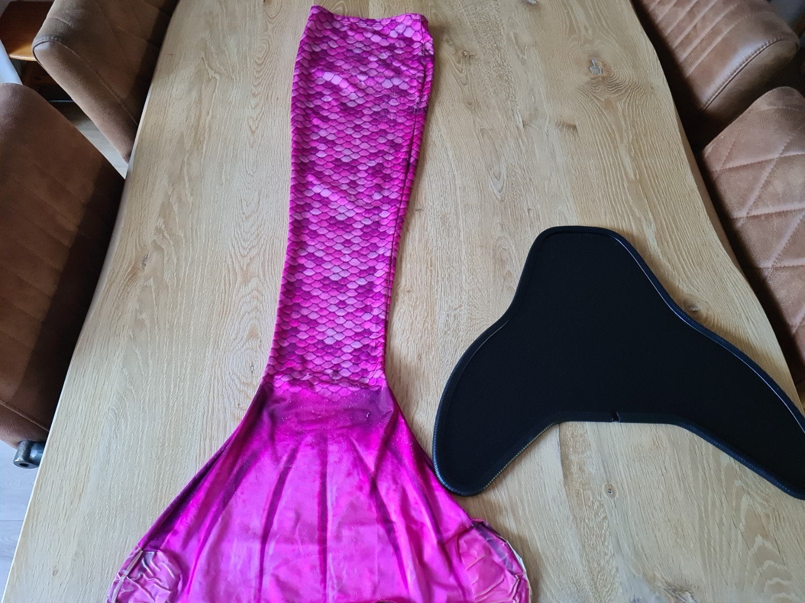 zeemeermin staart met monovin maat M, Kinderen en Baby's, Ophalen of Verzenden, Zo goed als nieuw, Meisje, Zwem-accessoire